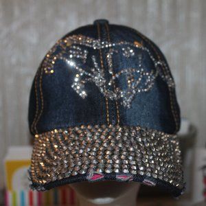 Nwtag: Blue Denim Cap/running horse
